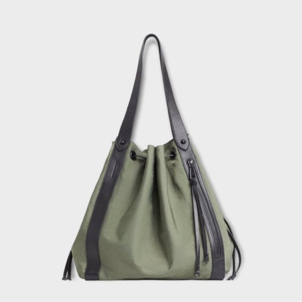 Rebecca Minkoff Green Black Drawstring Tote